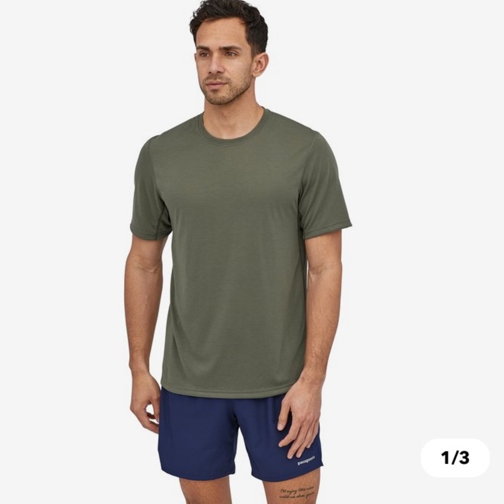Patagonia Men’s Capilene Cool Trail Shirt   Industrial Green